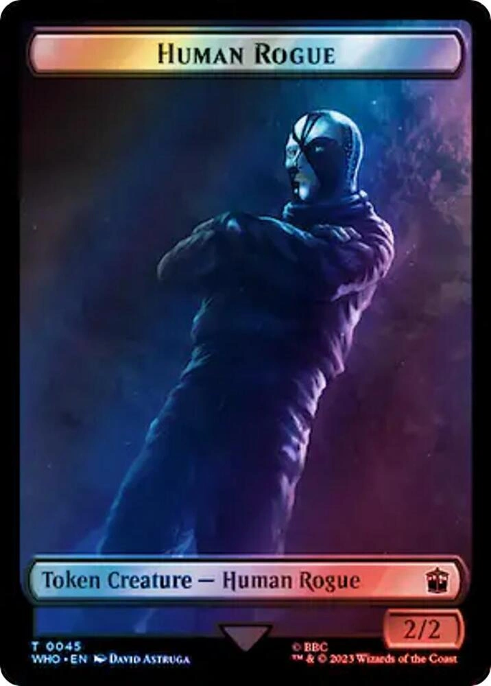 Human Rogue // Dinosaur Double-Sided Token (Surge Foil)
