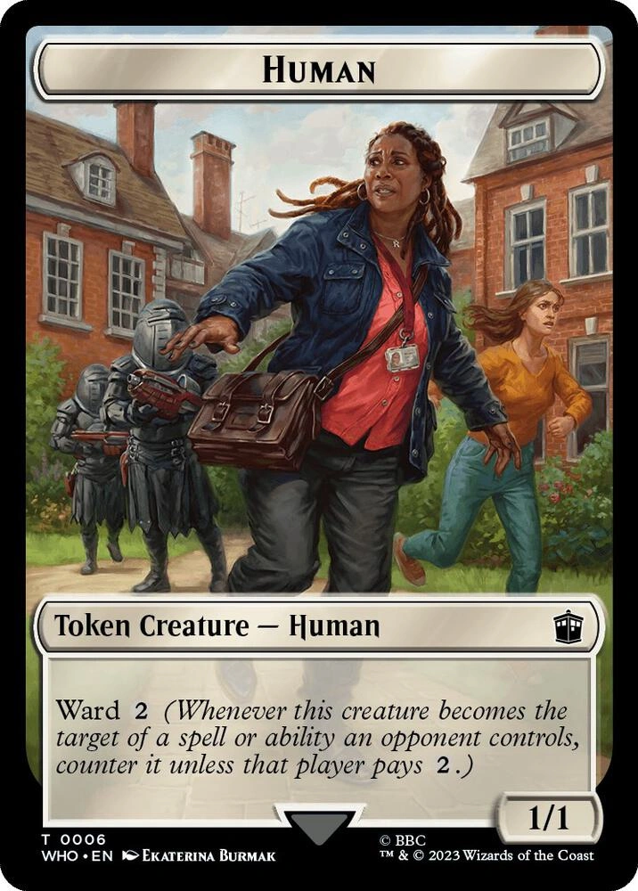 Human (0006) // Clue (0022) Double-Sided Token Foil