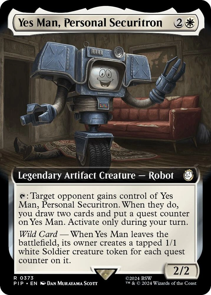 Yes Man, Personal Securitron (Extended Art) Foil
