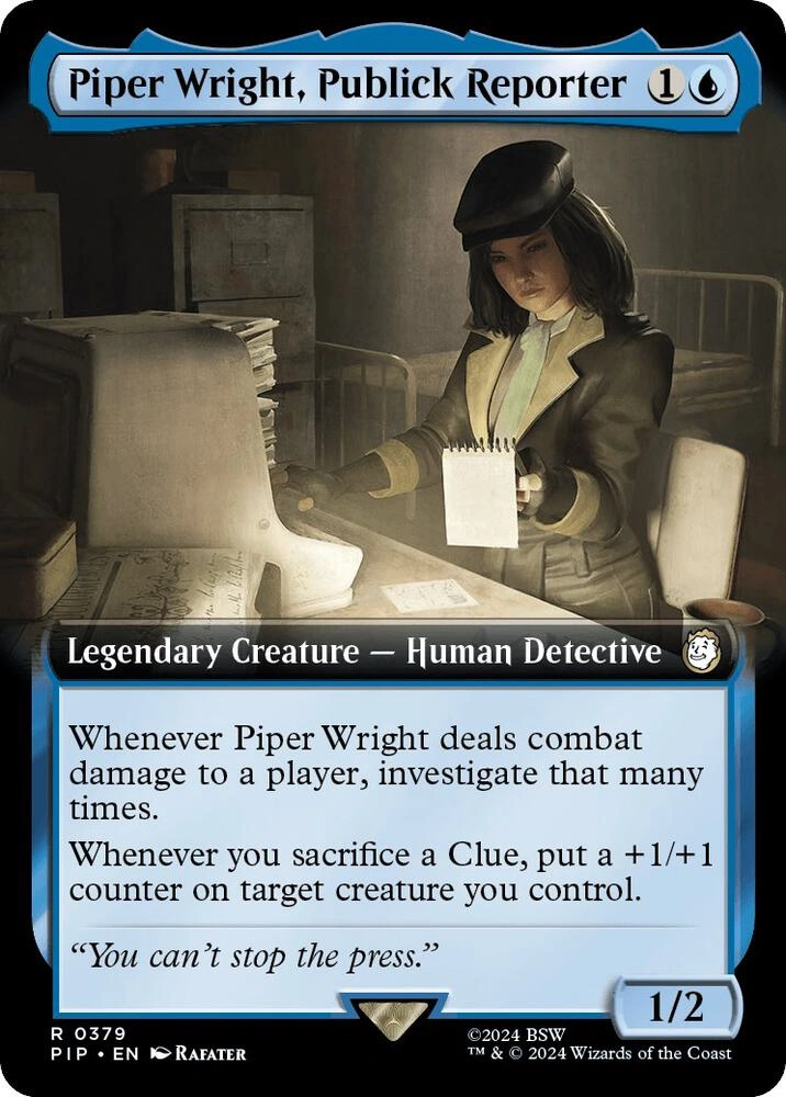 Piper Wright, Publick Reporter (Extended Art) Foil