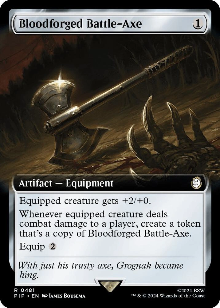 Bloodforged Battle-Axe (Extended Art) Foil