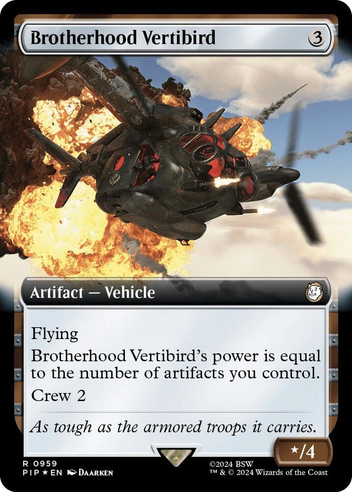 Brotherhood Vertibird (Extended Art) (Surge Foil)