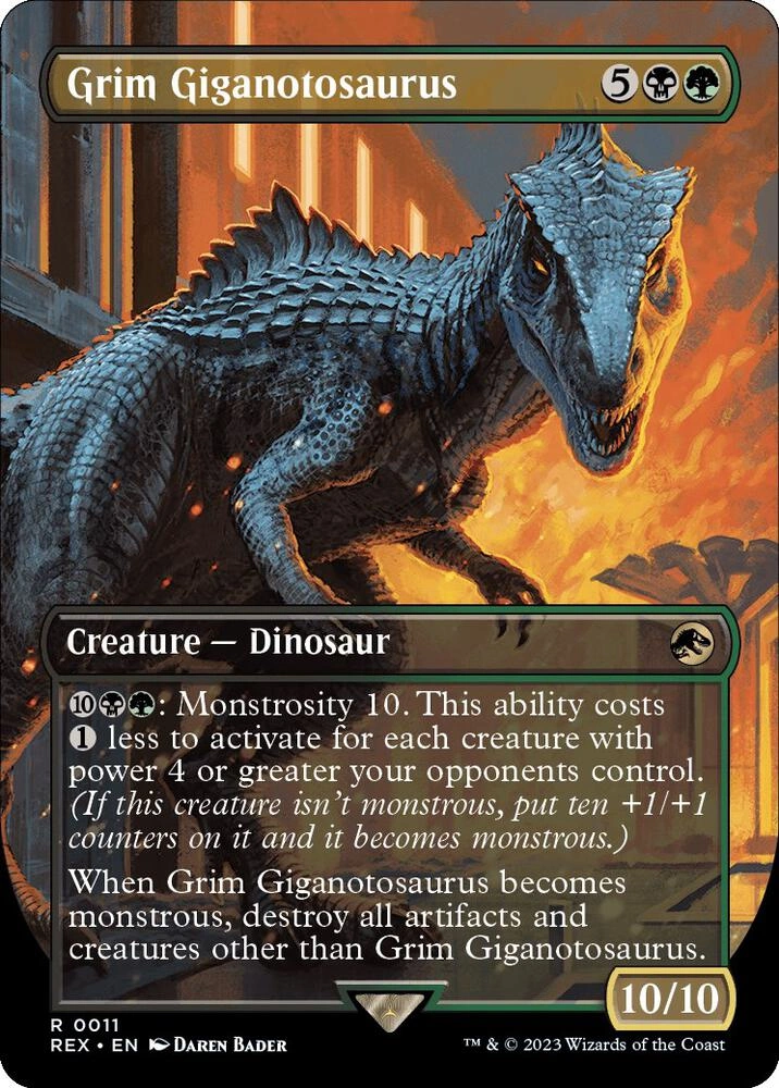 Grim Giganotosaurus (Borderless) Foil