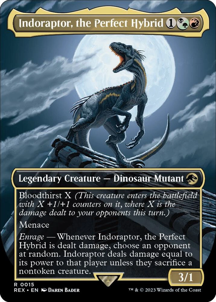 Indoraptor, the Perfect Hybrid (Borderless) Foil