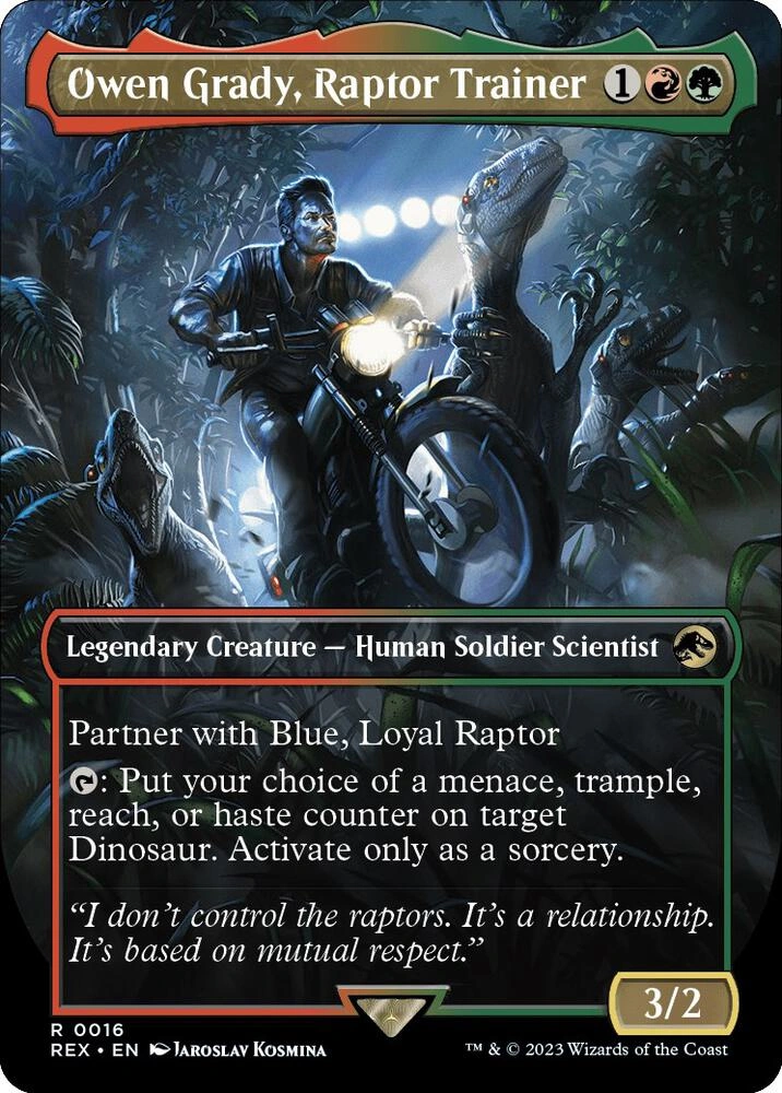 Owen Grady, Raptor Trainer (Borderless) Foil