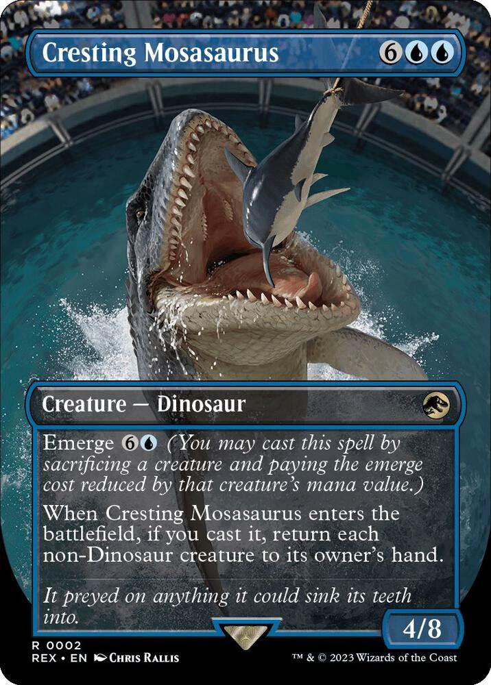Cresting Mosasaurus (Borderless) Foil