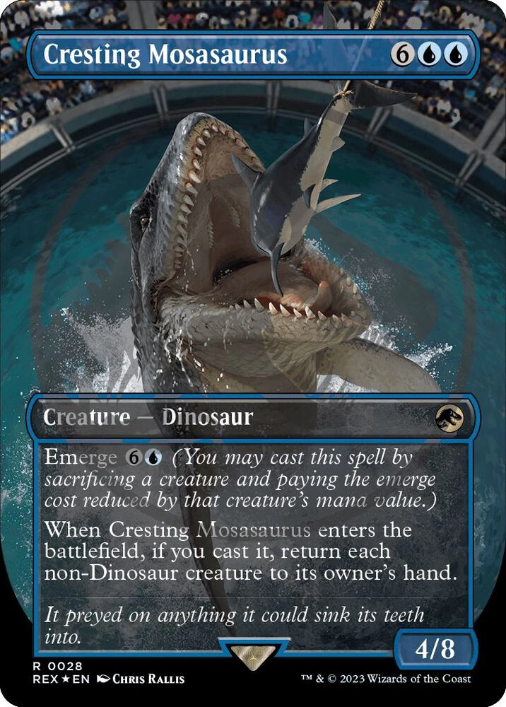 Cresting Mosasaurus (Borderless) (Emblem) Foil