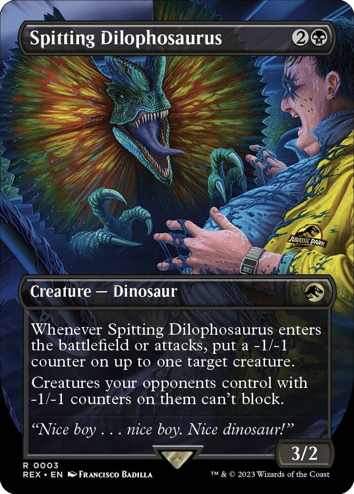 Spitting Dilophosaurus (Borderless) Foil