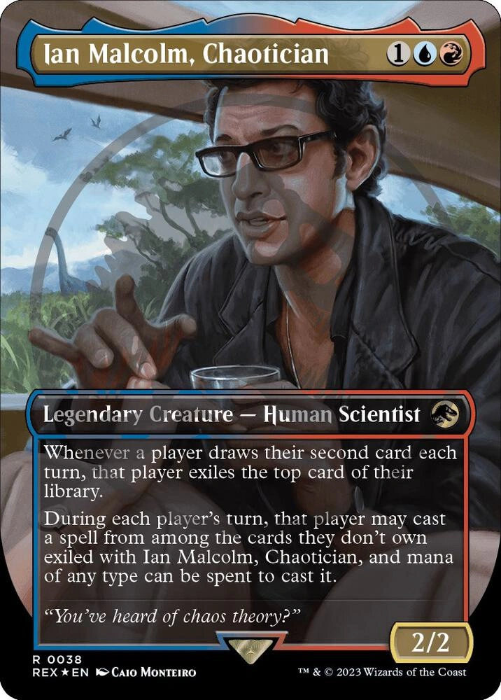 Ian Malcolm, Chaotician (Borderless) (Emblem) Foil