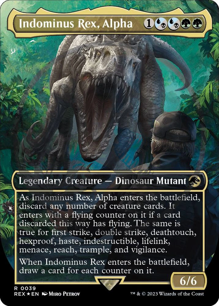 Indominus Rex, Alpha (Borderless) (Emblem) Foil