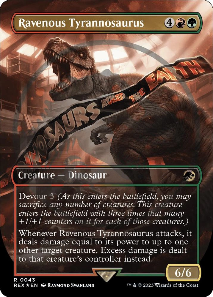 Ravenous Tyrannosaurus (Borderless) (Emblem) Foil