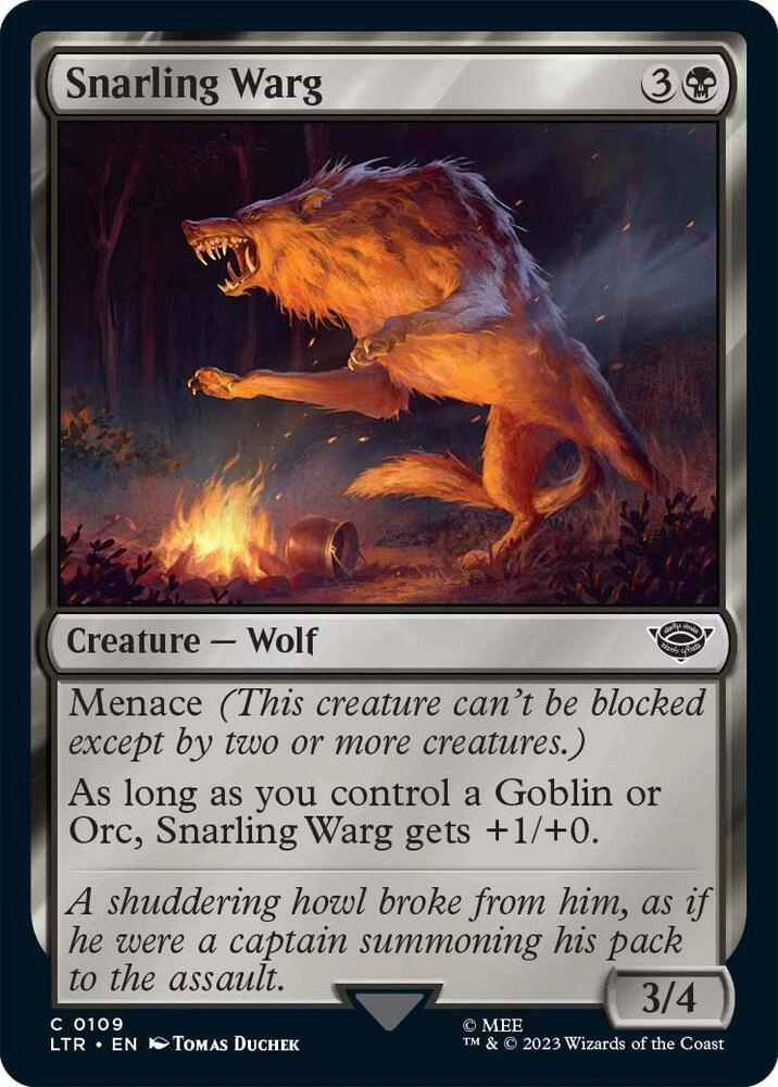 Snarling Warg Foil