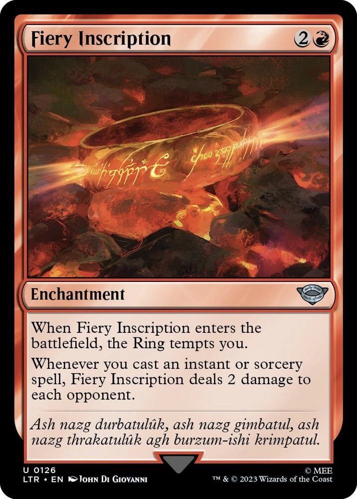 Fiery Inscription Foil