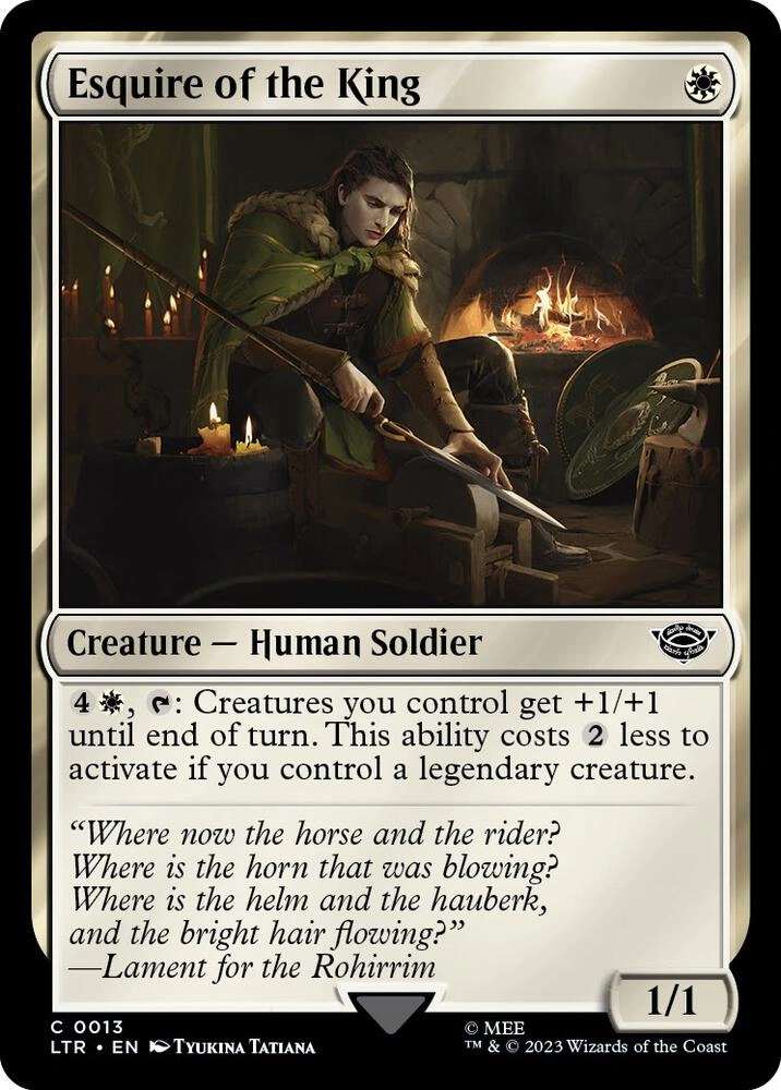 Esquire of the King Foil