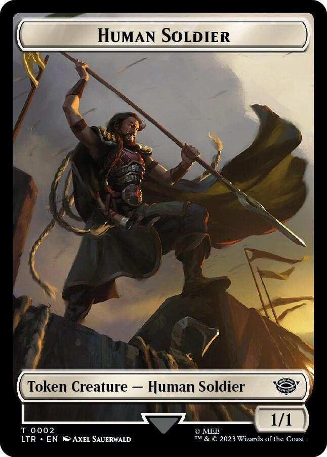 Human Soldier (0002) // Food (0010) Double-Sided Token Foil