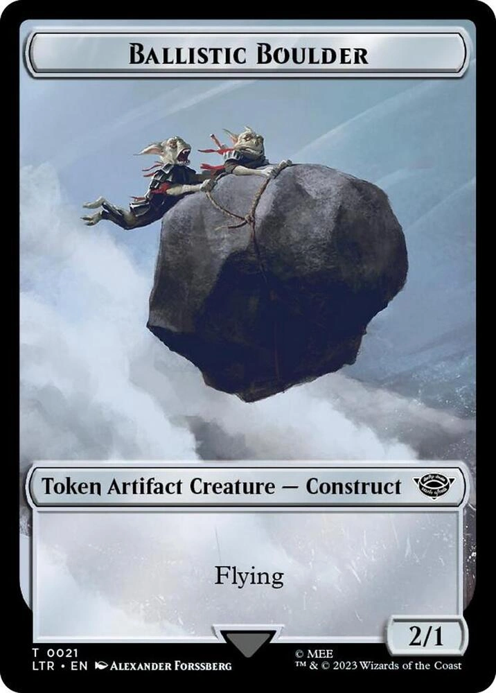 Ballistic Boulder // Food (0022) Double-Sided Token (Surge Foil)