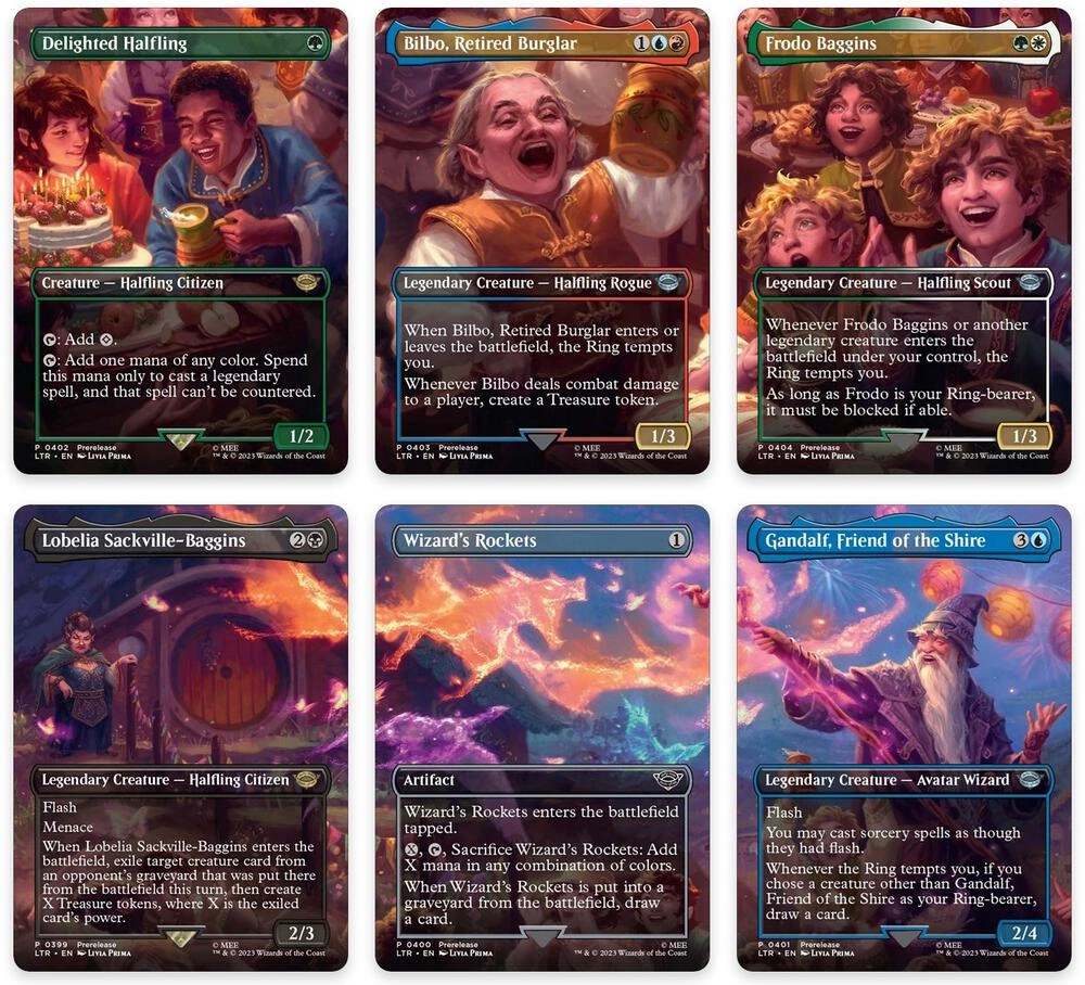 Bilbo's Birthday Party Scene [Set of 6] Foil