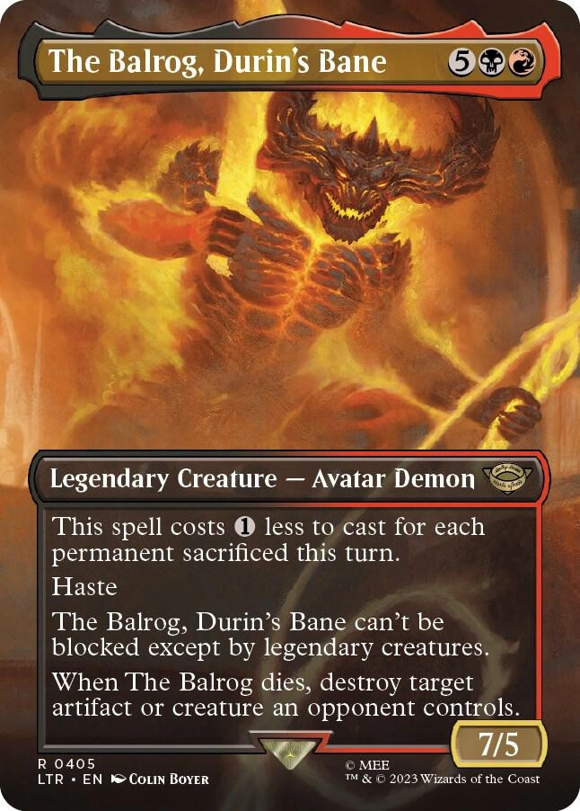 The Balrog, Durin's Bane (Borderless) Foil