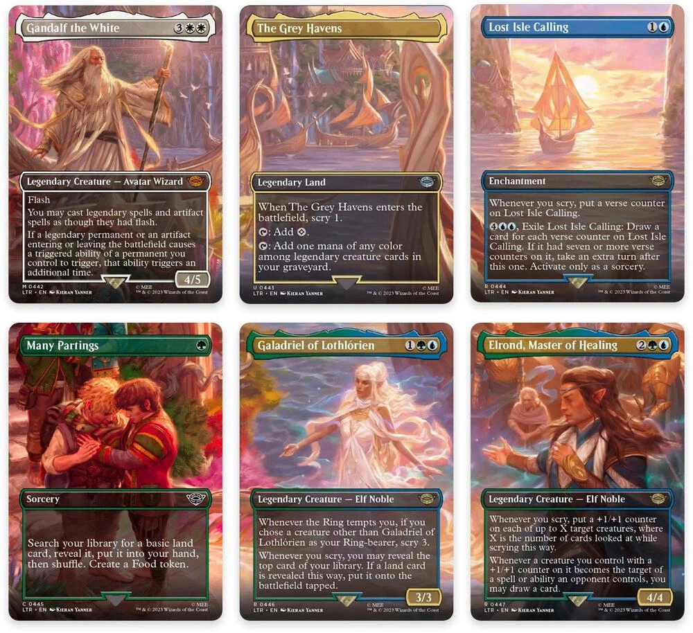 Departure to the Grey Havens Scene [Set of 6] Foil