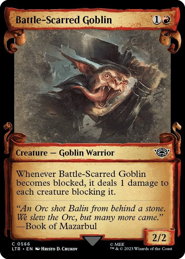 Battle-Scarred Goblin (Showcase Scrolls) Foil
