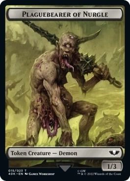 Plaguebearer of Nurgle // Spawn Double-Sided Token (Surge Foil)