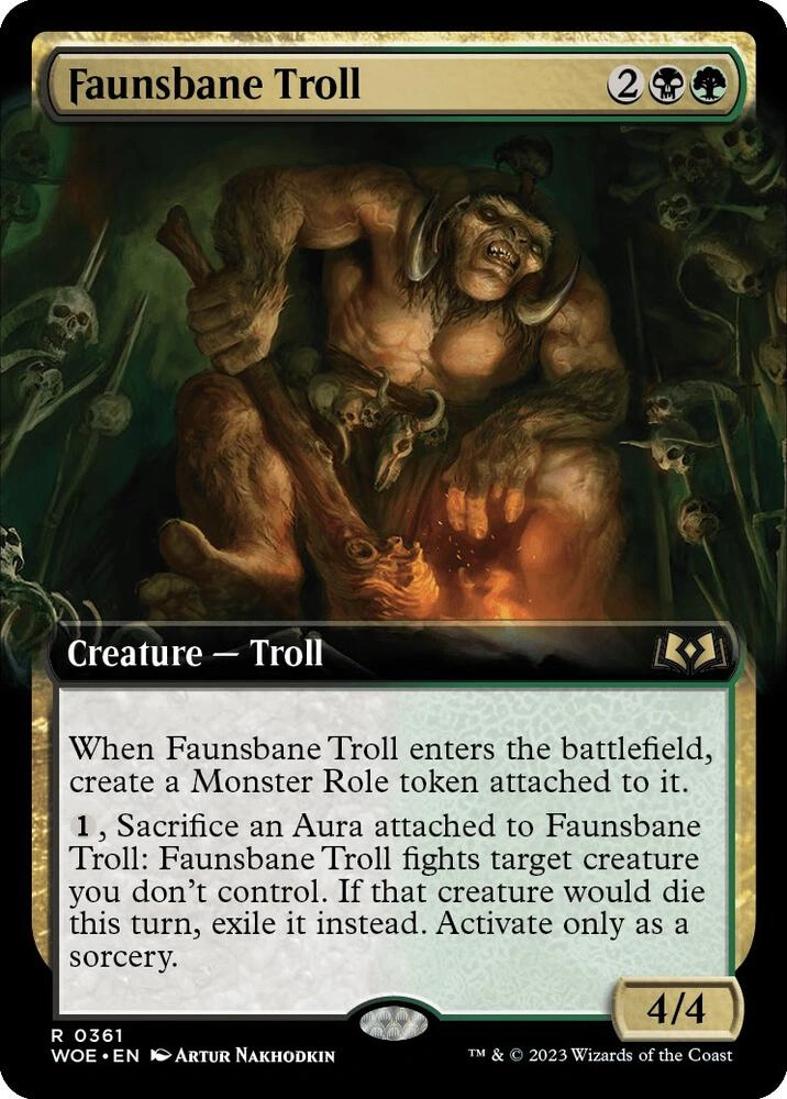 Faunsbane Troll (Extended Art) Foil