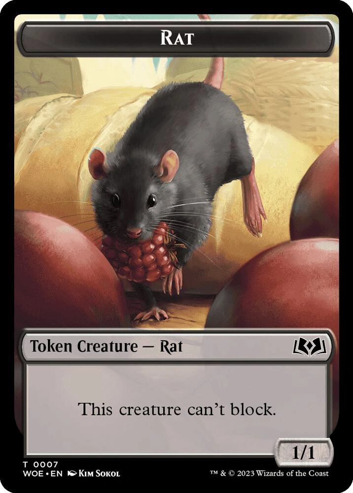 Rat // Food (0011) Double-Sided Token Foil