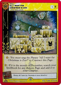 All I Want for Christmas Is Zoo (First Edition) Holofoil 17/19