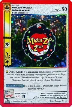 MetaZoo Holiday Logo Ornament (First Edition) Reverse Holofoil 9/19