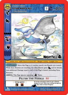 Flying Manta Ray Holofoil 1/15