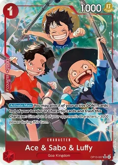 Ace & Sabo & Luffy (Alternate Art) OP13-007
