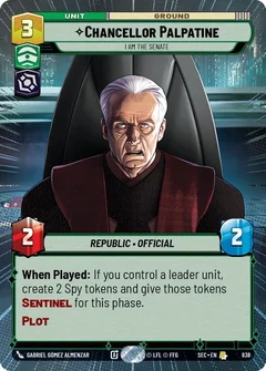 Chancellor Palpatine - I Am the Senate (Hyperspace Foil) 838