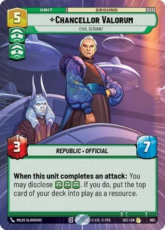 Chancellor Valorum - Civil Servant (Hyperspace Foil) 863