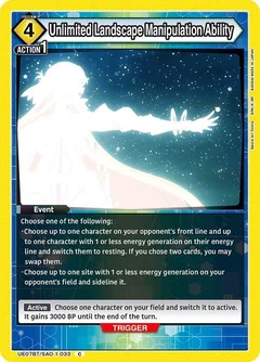 Unlimited Landscape Manipulation Ability UE07BT/SAO-1-033