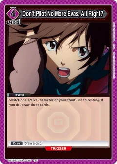 Don't Pilot No More Evas, All Right? UE15BT/EVA-1-060