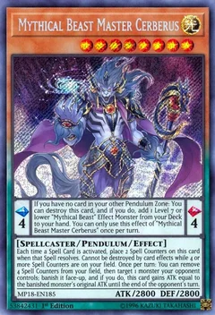 Mythical Beast Master Cerberus MP18-EN185
