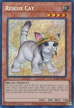 Rescue Cat (Alternate Art) (Secret Rare) RA02-EN001