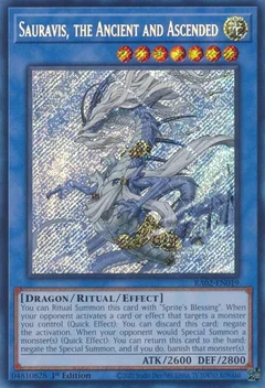 Sauravis, the Ancient and Ascended (Secret Rare) RA02-EN019