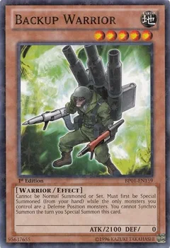 Backup Warrior (Starfoil) 1st Edition BP01-EN159