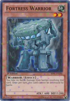 Fortress Warrior (Starfoil) 1st Edition BP01-EN206