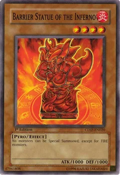 Barrier Statue of the Inferno 1st Edition CDIP-EN020