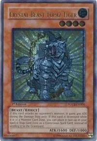 Crystal Beast Topaz Tiger (UTR) 1st Edition FOTB-EN004