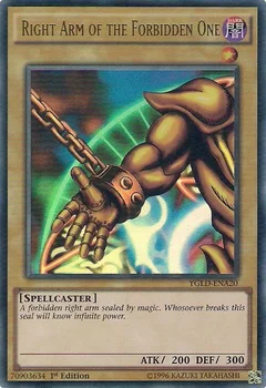 Right Arm of the Forbidden One Unlimited YGLD-ENA20