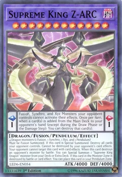 Supreme King Z-ARC 1st Edition LED6-EN054
