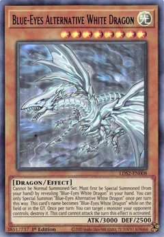 Blue-Eyes Alternative White Dragon (Blue) LDS2-EN008