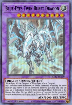 Blue-Eyes Twin Burst Dragon (Green) LDS2-EN019