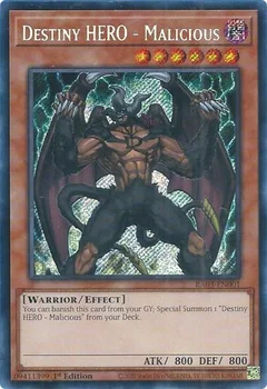 Destiny HERO - Malicious (Secret Rare) RA03-EN001