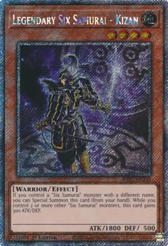 Legendary Six Samurai - Kizan (Platinum Secret Rare) RA03-EN249