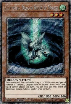 Lightning, Dragon Ruler of Drafts (Platinum Secret Rare) RA03-EN257