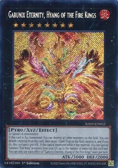Garunix Eternity, Hyang of the Fire Kings (Secret Rare) RA05-EN052